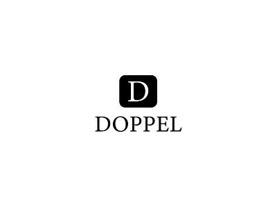 Doppel branding design flat icon illustration logo minimal type vector