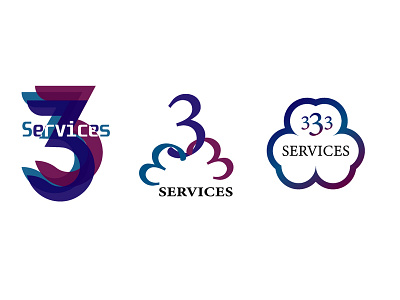 333 Services branding design flat icon illustration illustrator lettering logo minimal type typography vector web