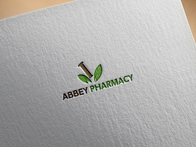 Abbey Pharamacy On Paper branding design flat icon identity illustration illustrator logo minimal type vector