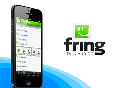 fring voip app app interaction mobile ui ux voip