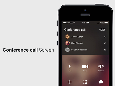 fring ios7 version app call conference group interaction mobile ui ux