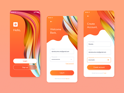 Mobile App UI - Login adobe adobe illustrator adobe photoshop adobe xd apple apple watch design login login design login form login screen logo mobile playoff rebound ui design ux design