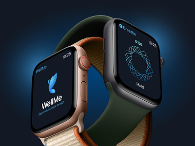 WellMe: Beyond a Simple Breath adobe illustrator adobe photoshop adobexd app app store app watch apple apple design apple watch breath breathe design design app ios mockup ui design ux design watchos