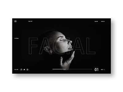 Face design flat minimal ui ux web website