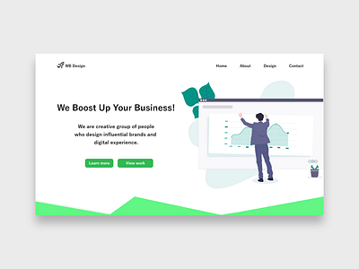 Agency Landing Page Concept branding design icon illustration logo ui ux web website