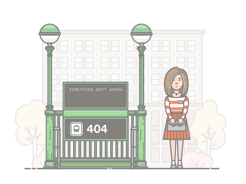 I'll be waiting by the subway 2d 404 animation car character date illustration metro subway