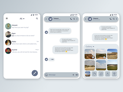 telegram app redesign concept