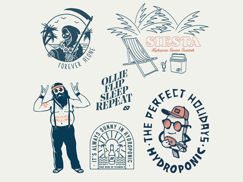 HYDROPONIC T-SHIRT GRAPHICS by Conspiracystudio on Dribbble