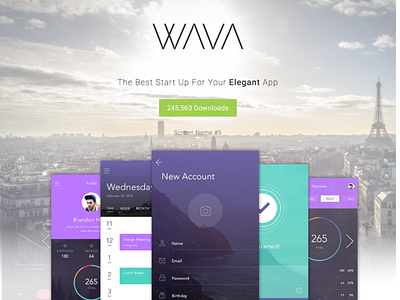 Wava App Landing Page android android app design app ios website
