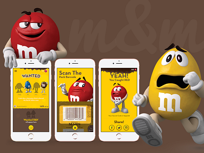 M&M's App app brown chocolat ios iphone mms yellow