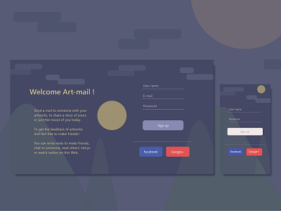 Sign up design 001