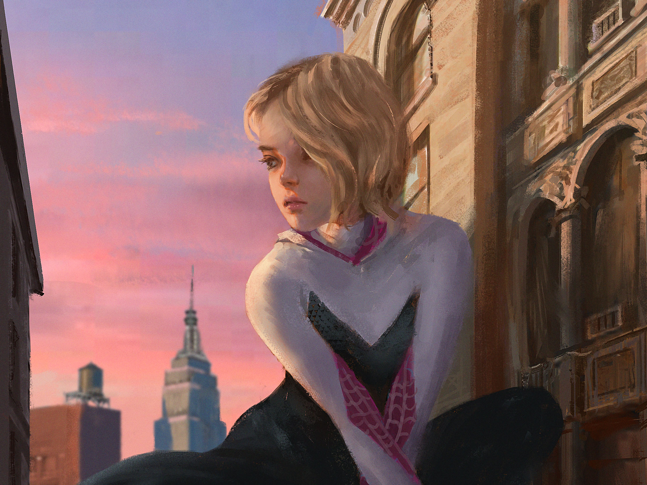 Gwen stacy 3d. Гвен Стейси. Гвен Стейси 2003. Стрижка Гвен Стейси.