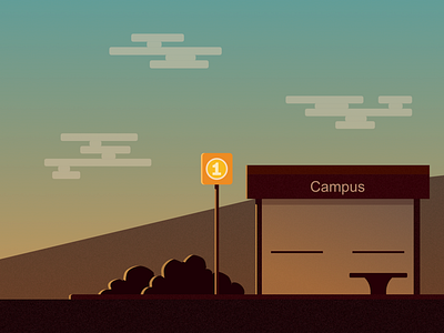 Evening Bus Stop