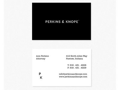 Perkins & Knope: Pawnee's #1 Law Firm brand identity branding design logo typography