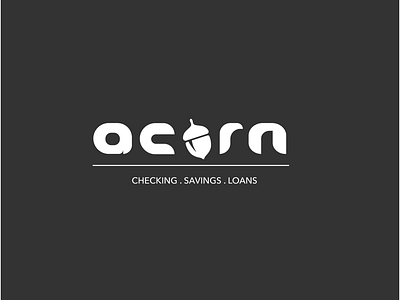 A fun project I recently worked on. acorn banking finance logo logotype typography