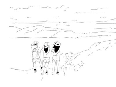 Hiking black hiking illustration line art outdoors people sketch white