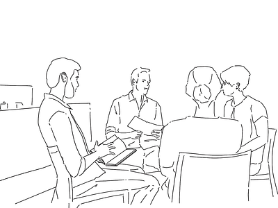 Group Session club group illustration office people study team therapy ui ux woman