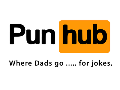 Pun Hub brand dad funny illustration joke logo pornhub pun type ui ux