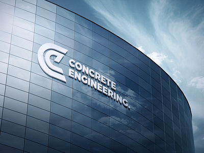 Engineering Company Logo brand building concrete engineering logo mockup