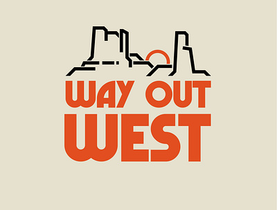 Way Out West desert design graphic design sunset vector west