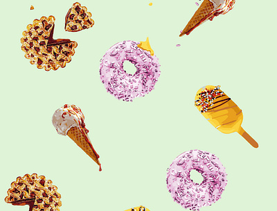 Dessert dessert donut graphic design ice cream pattern pie