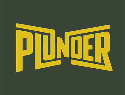 Plunder bold graphic design logo pirates plunder vector
