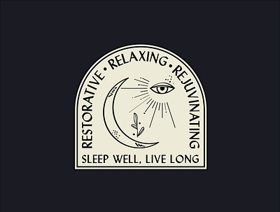 Sleep Well, Live Long eye graphic design moon rejuvenating relaxing restorative sleep vector