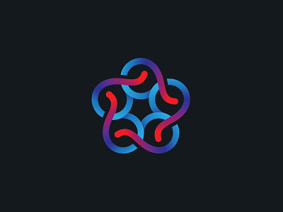 Octopus branding design line logo mark symbol