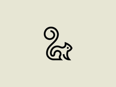 mystery animal :) animal line logo mark megrelidze nina squirrel symbol