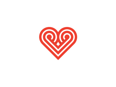 Heart heart line logo megrelidze nina symbol