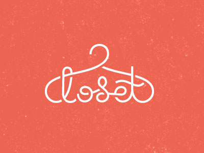 Closet atelier closet lettering logotype megrelidze nina suspension