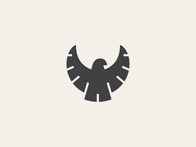 Eagle bird logo mark nina solid symbol