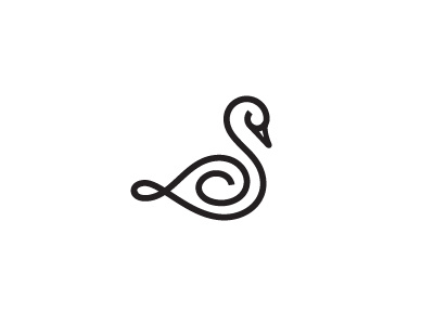 Swan line logo swan symbol
