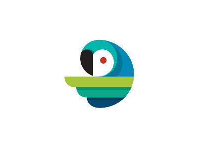 Parrot bird logo mark parrot symbol