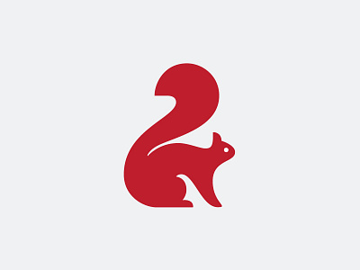 Squirrel animal logo mark nina squirrel symbol