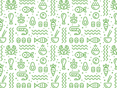 Pattern food icon line pattern