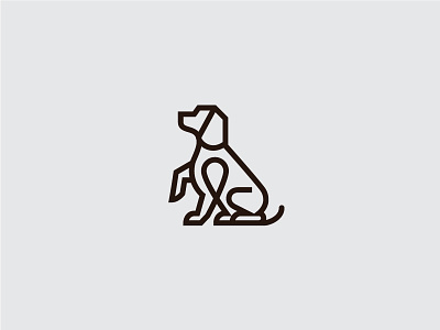 Beagle beagle dog line logo mark symbol