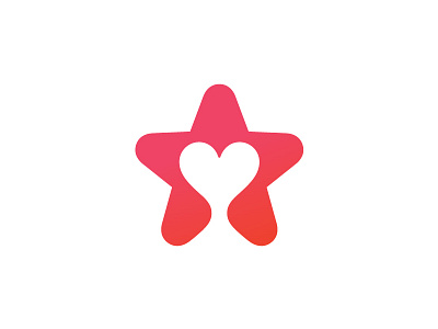 Star+Heart heart logo mark star symbol