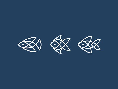 Fish fish icon line line art symbol