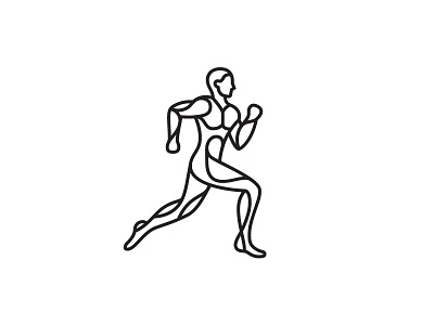 Runner line man mark runner symbol