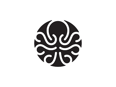 Octopus icon line logo mark octopus symbol