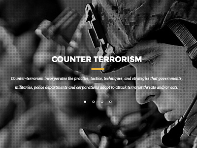 Counter Terrorism black and white counter design military people terrorism wdg web development group website