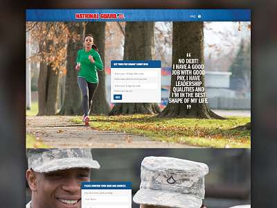 National Guard Checkout army interaction panels photography web design