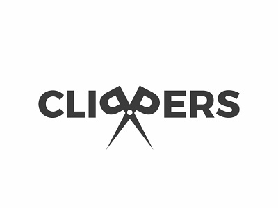 Clippers clippers illustration logotype scissors vector wordmark
