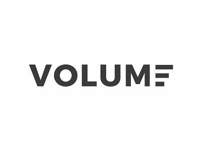 Volume logo minimal sound volume wordmark