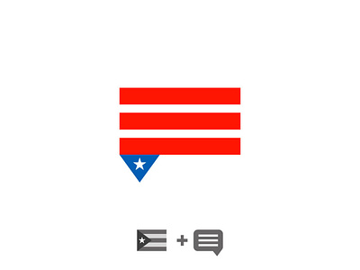 Puerto Rico live logomark puerto rico puertorico talk talk bubble talks tedx vector