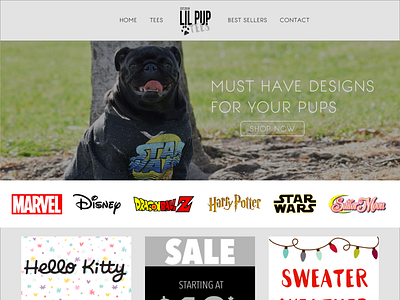 Lil Pup Tees Web Design abobexd webdesign