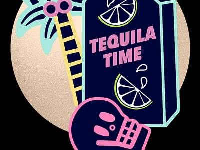 Tequila time design photoshop