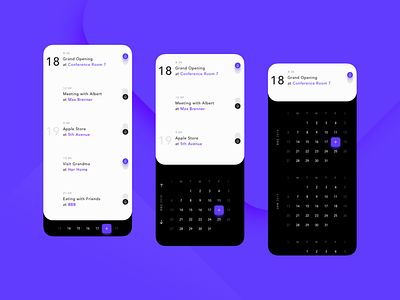 Calendar Concept app design ui ux