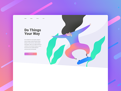 Do Things Your Way design illustration ui web website